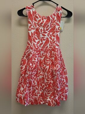 New Mini Boden Cotton Cross Back Dress